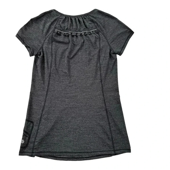 Lululemon Run Wild Short Sleeve Reflective Athletic Shirt Black Gray Size 4 - Picture 8 of 12